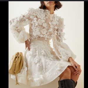 Zimmerman Postcard Appliqué Floral Top Size 0